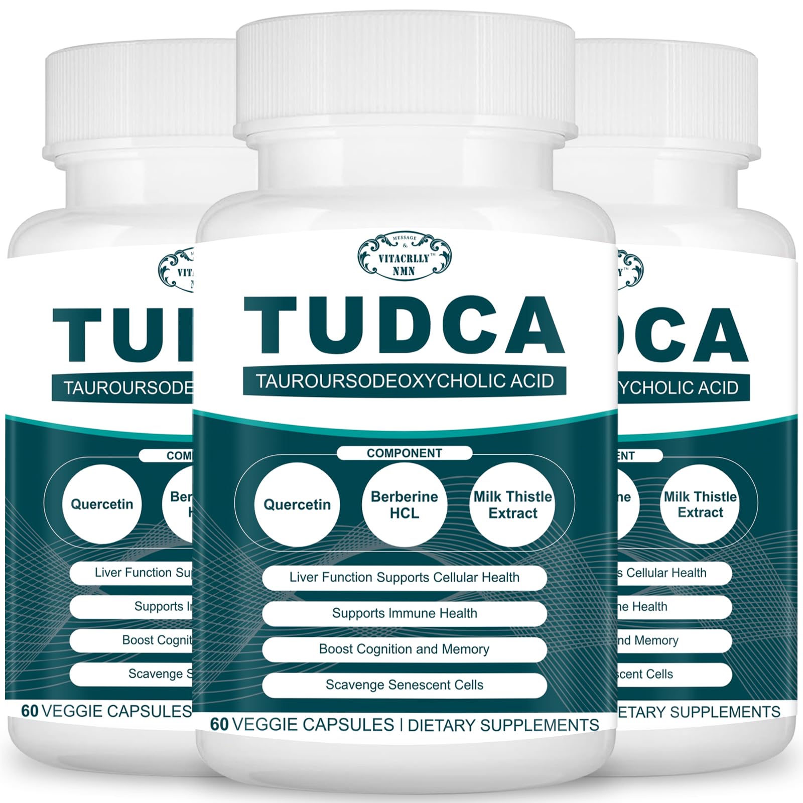 VITACRLLYNMN 2200MG TUDCA Liver Supplements 180 Capsules