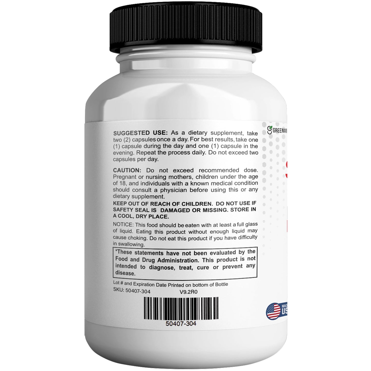 GREENVIFY Skinny Java Roast MAX Maximum Strength Natural Dietary Supplement Capsule 60 Count