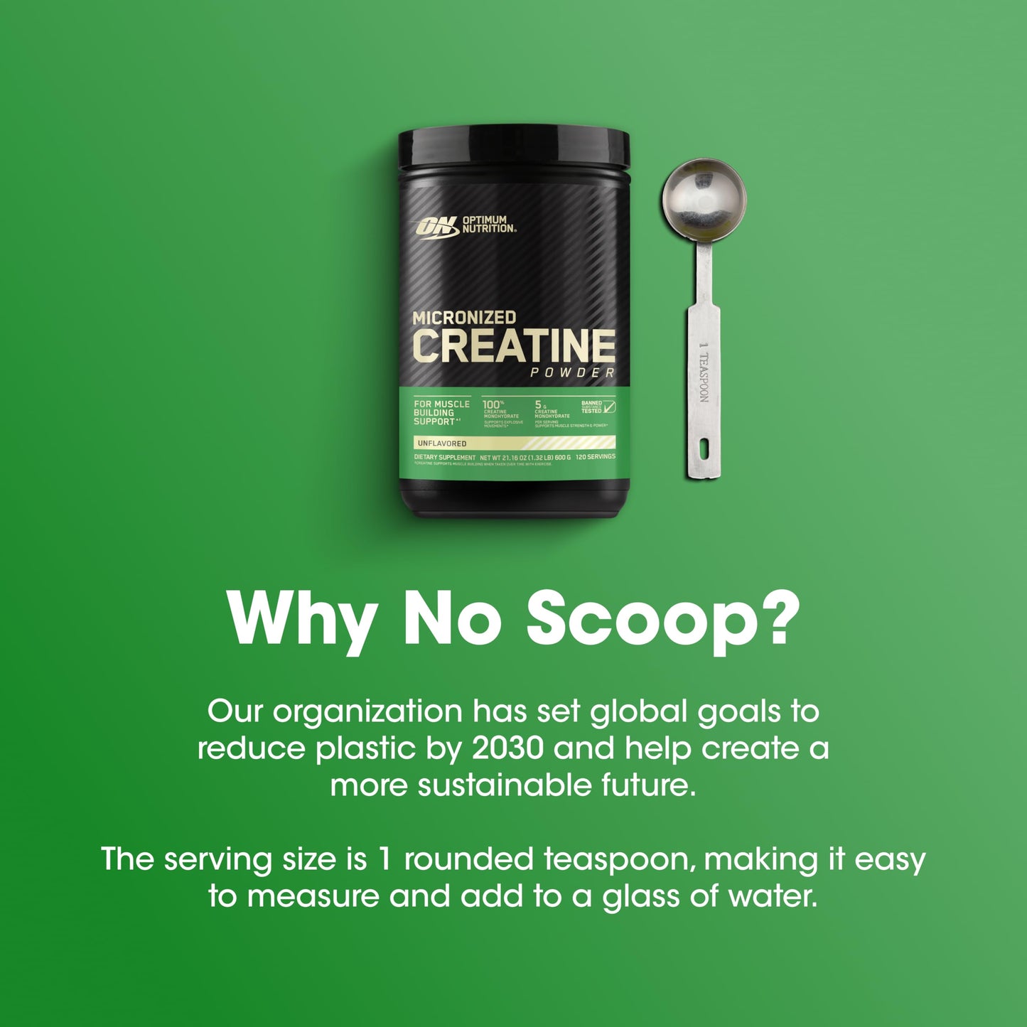 Optimum Nutrition Micronized Creatine Monohydrate Powder, 120 Servings