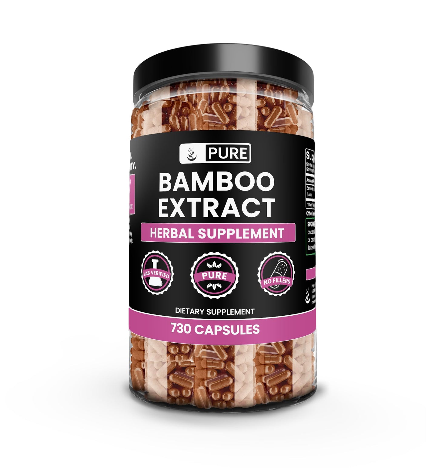 PURE ORIGINAL INGREDIENTS Bamboo Extract Capsules 730