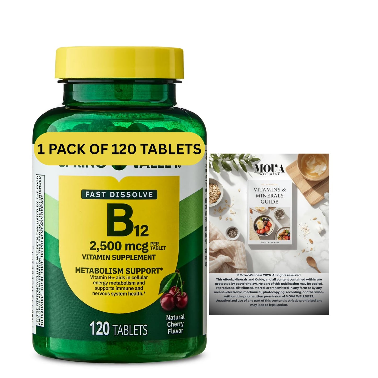Generic Vitamin B12 Quick-Dissolve Cherry 2,500 mcg Dietary Supplement Capsule, 1 Count