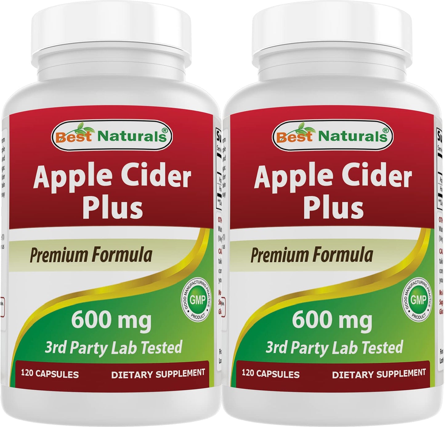 Best Naturals Apple Cider Vinegar Plus 600 Mg Capsules, 240 Capsules