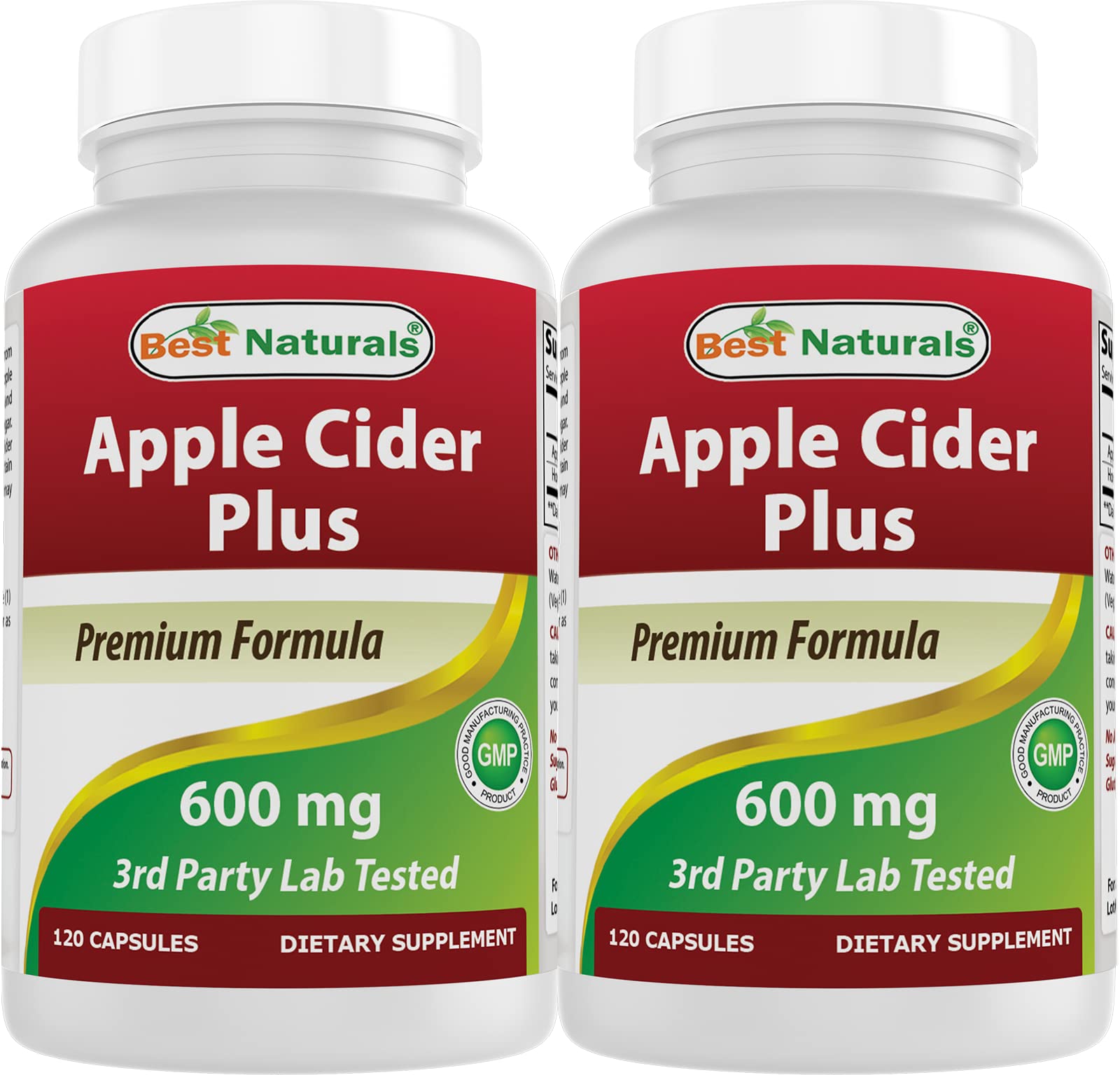 Best Naturals Apple Cider Vinegar Plus 600 Mg Capsules 240 Count