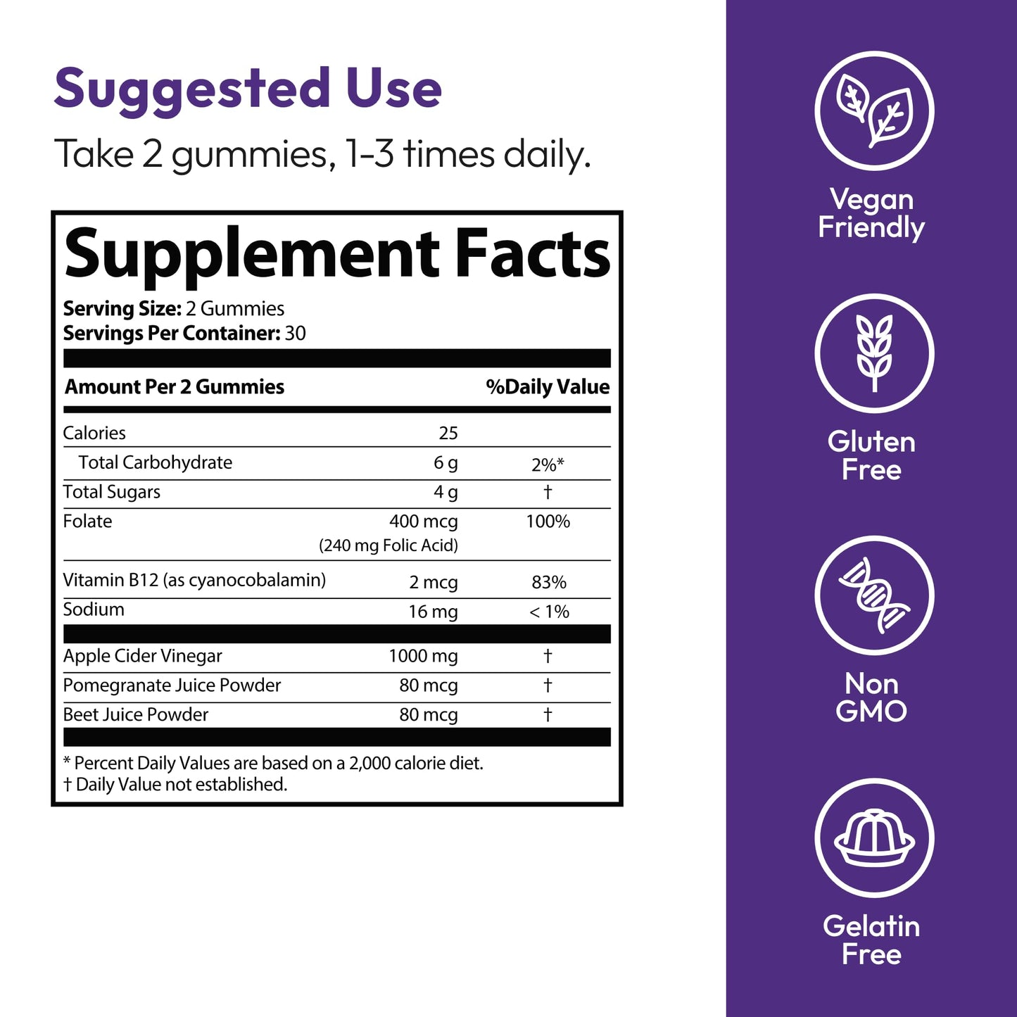 Justified Laboratories Ultra Quick Keto ACV Gummies (1000 mg) 60 Count Gummy