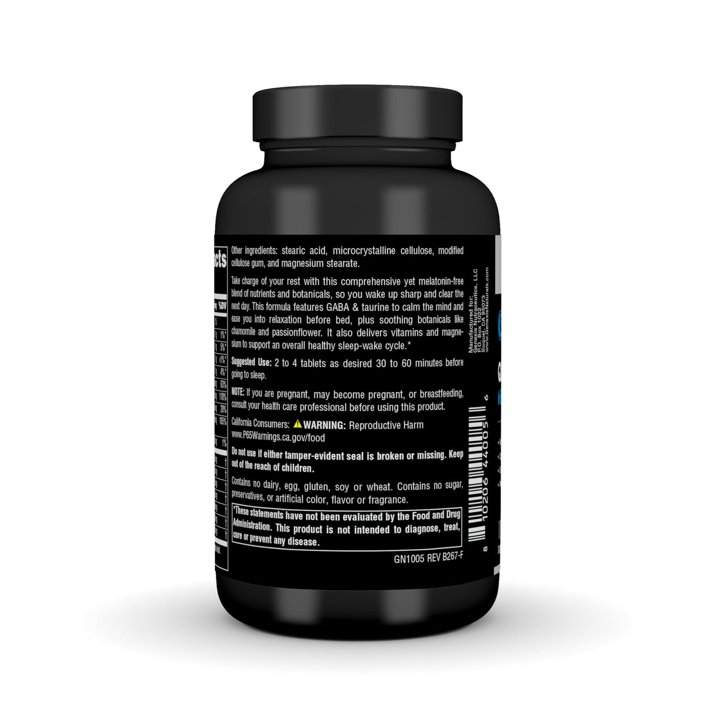 Genexis Melatonin-Free Sleep Support Tablet, 100 Tablets