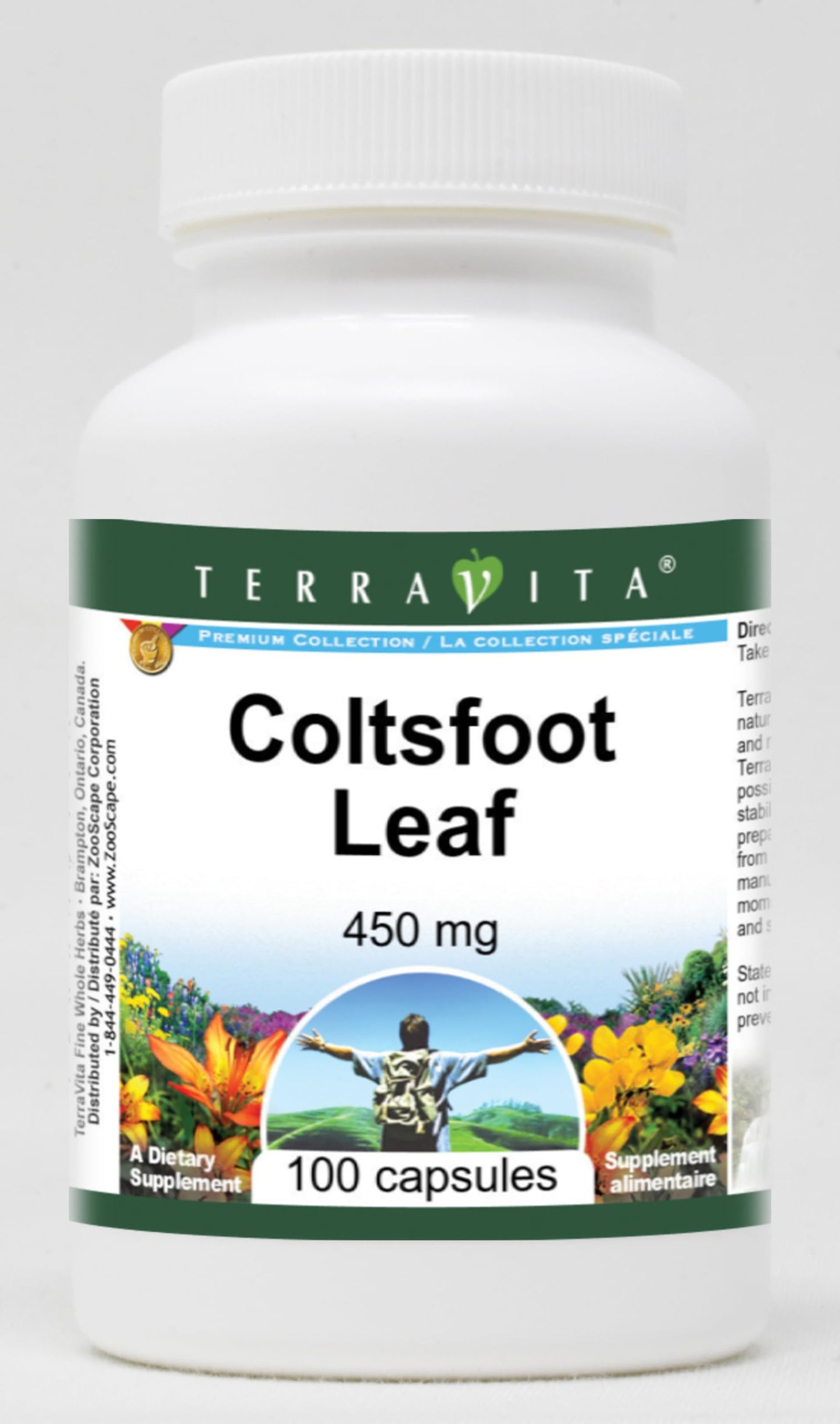 Terravita Coltsfoot Leaf 450 mg Capsule, 100 Count