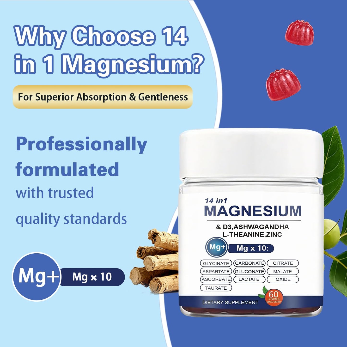 SERSANVE Magnesium Deep Calmly Complex Gummies 90 Count