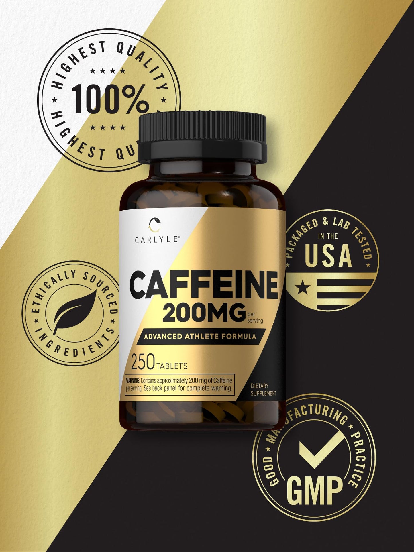 Carlyle Caffeine Pills 200mg Tablets 250
