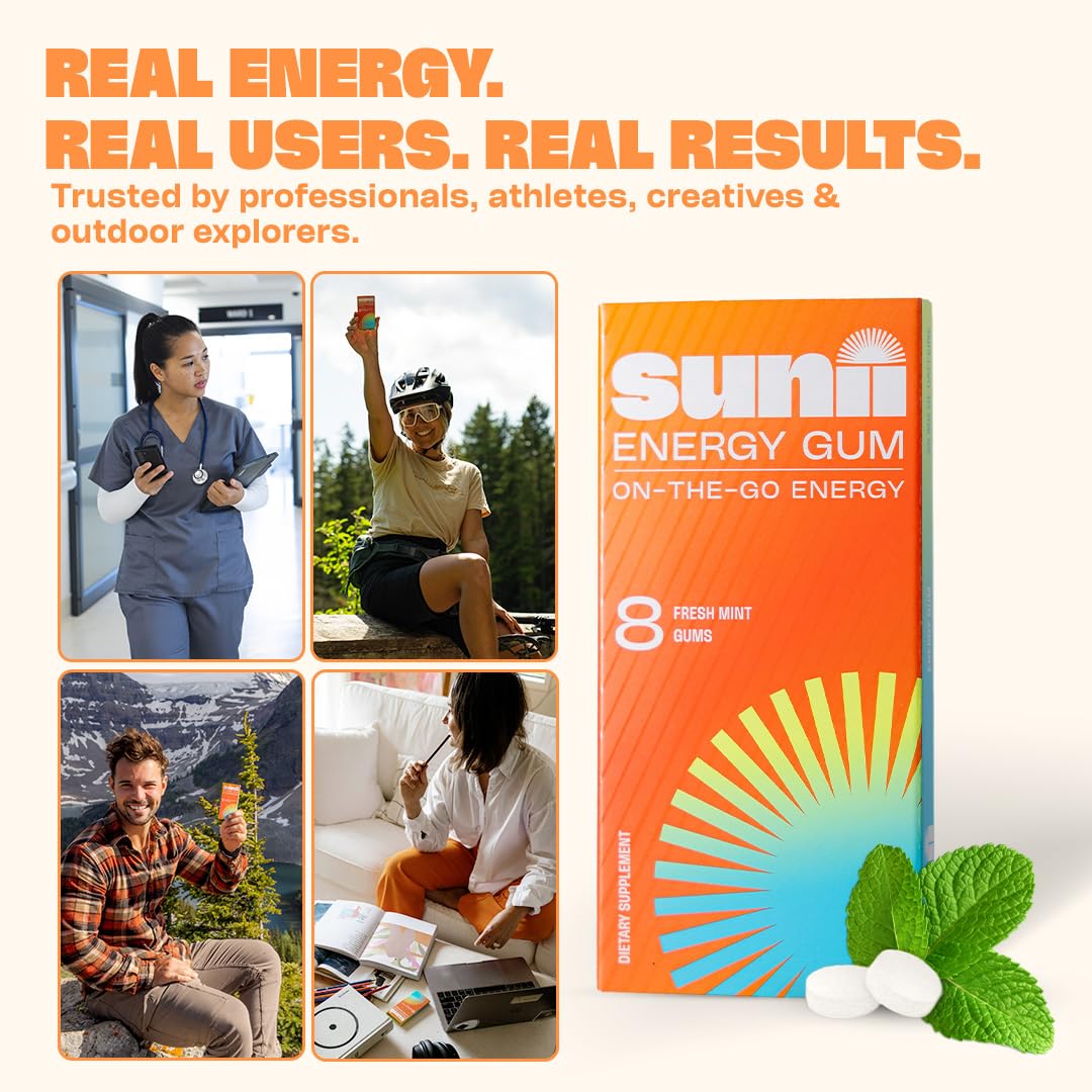 SUNII ENERGY GUM Nootropic Energy Gum Tablet 48 Tablets