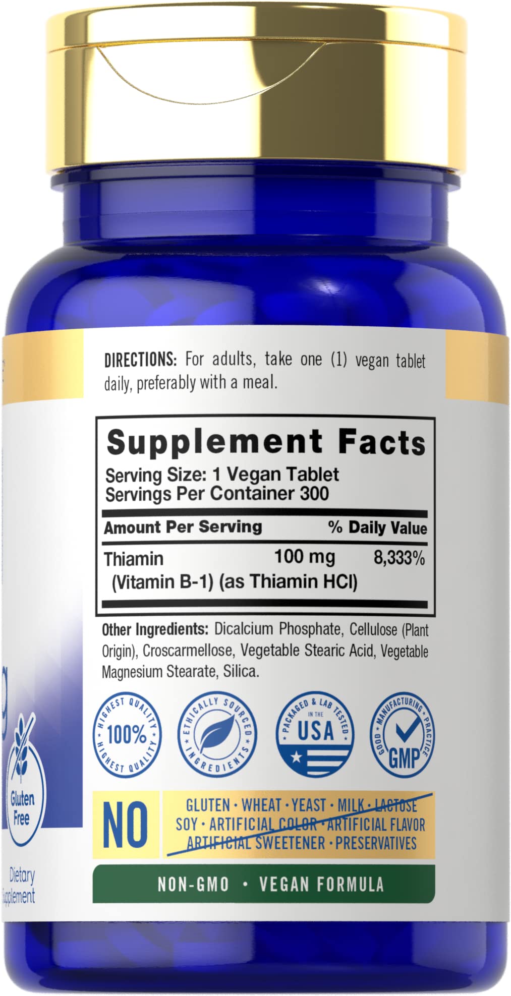 Carlyle Vitamin B1 100mg Tablet, 300 Tablets