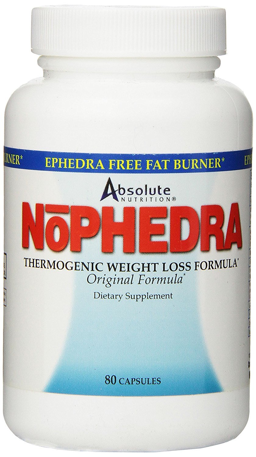 Absolute Nutrition Nophedra Thermogenic Fat Burners Capsules, 80 Count