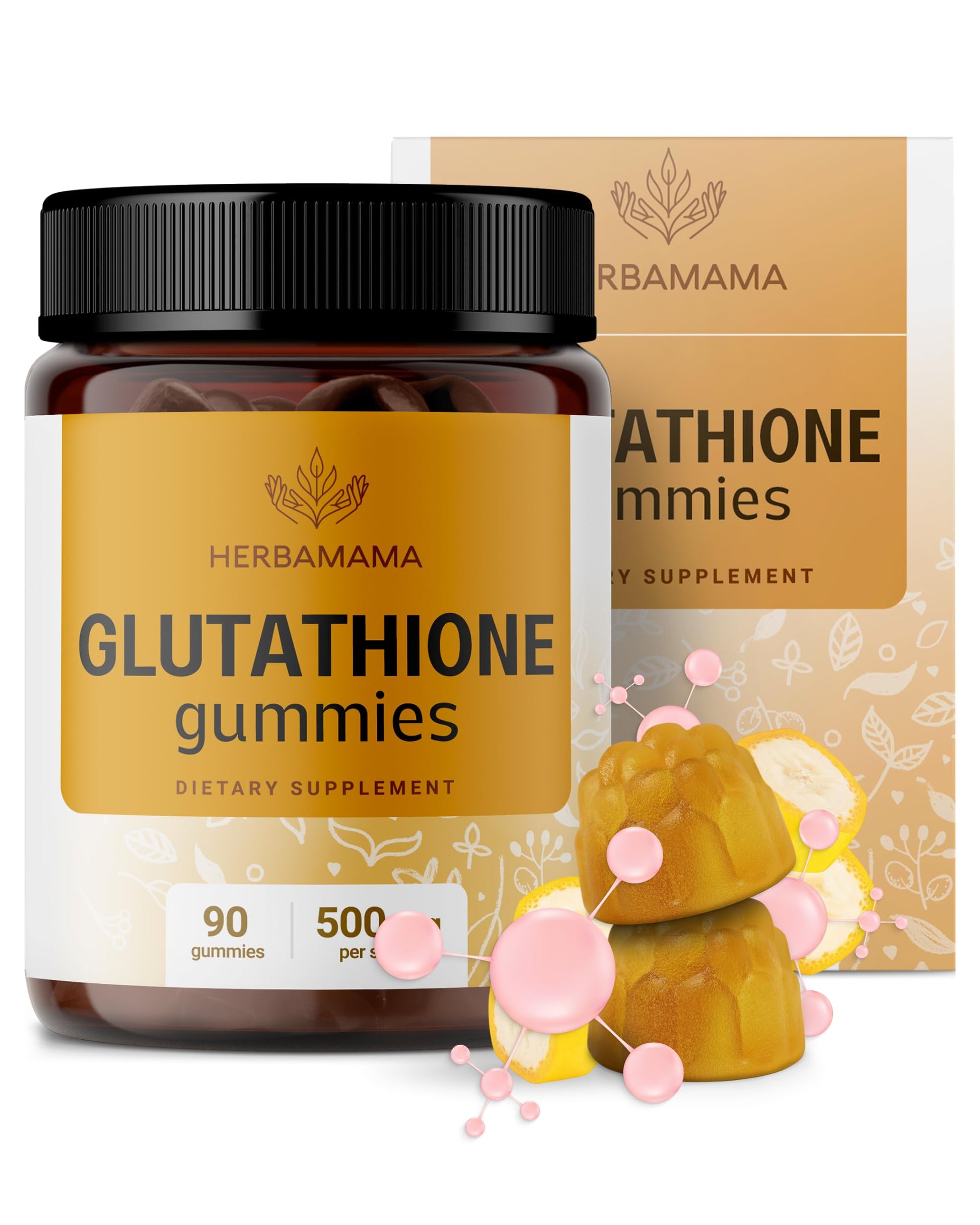 HERBAMAMA Reduced Glutathione Gummies Gummy 90 Count