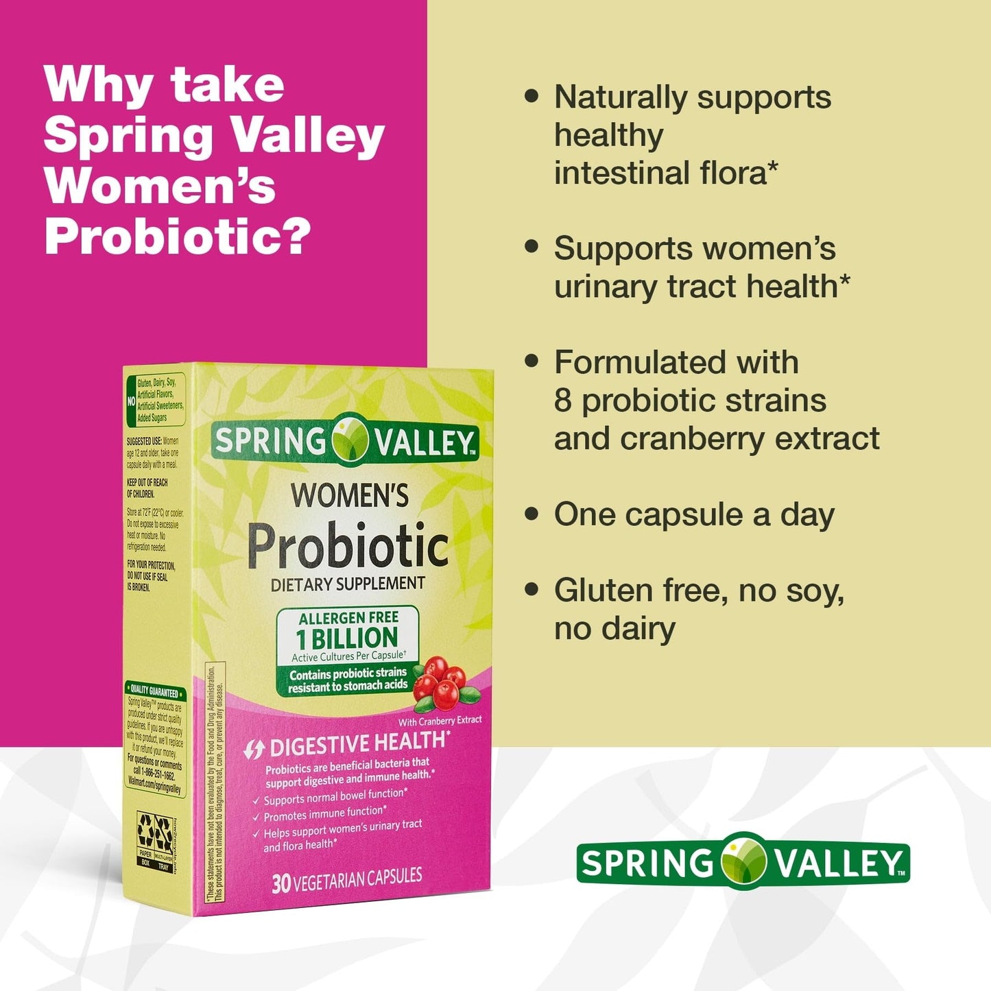 BASKETGOODS Probiotics for Women 30 Capsules