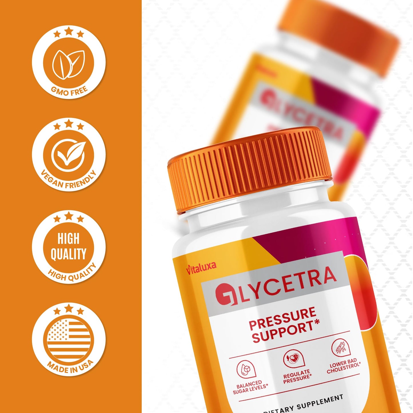 Vitaluxa Glycetra Blood Support Capsules, 180 Capsules