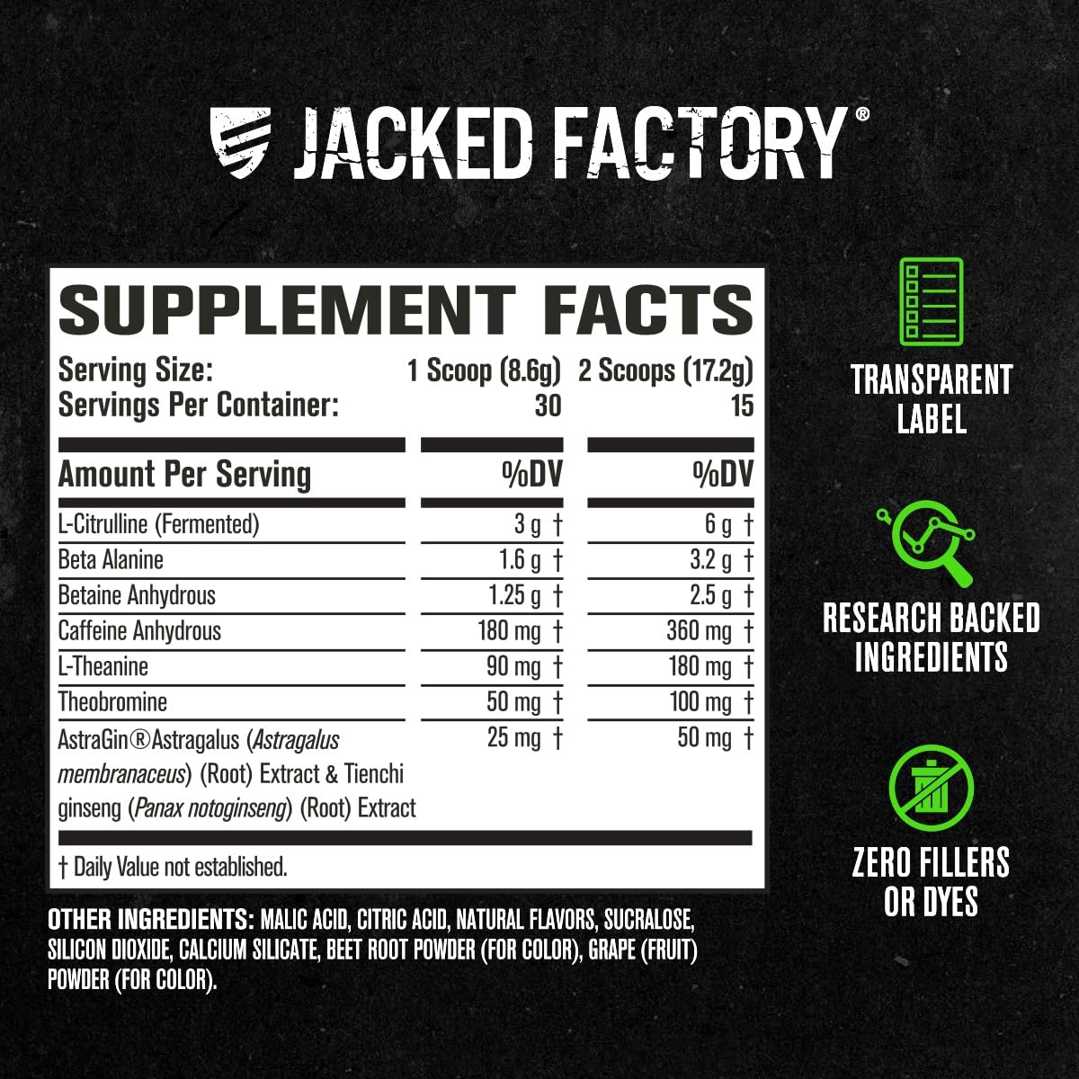 Jacked Factory NITROSURGE Pre Workout Supplement Powder 30 Servings