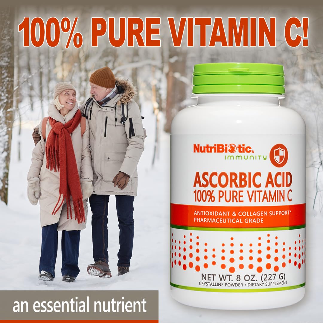 NutriBiotic Ascorbic Acid Vitamin C Powder, 8 Oz