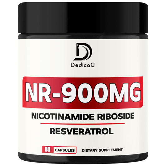 DEDICAD NAD Nicotinamide Riboside Resveratrol Plus Resveratrol Capsules 80 Count