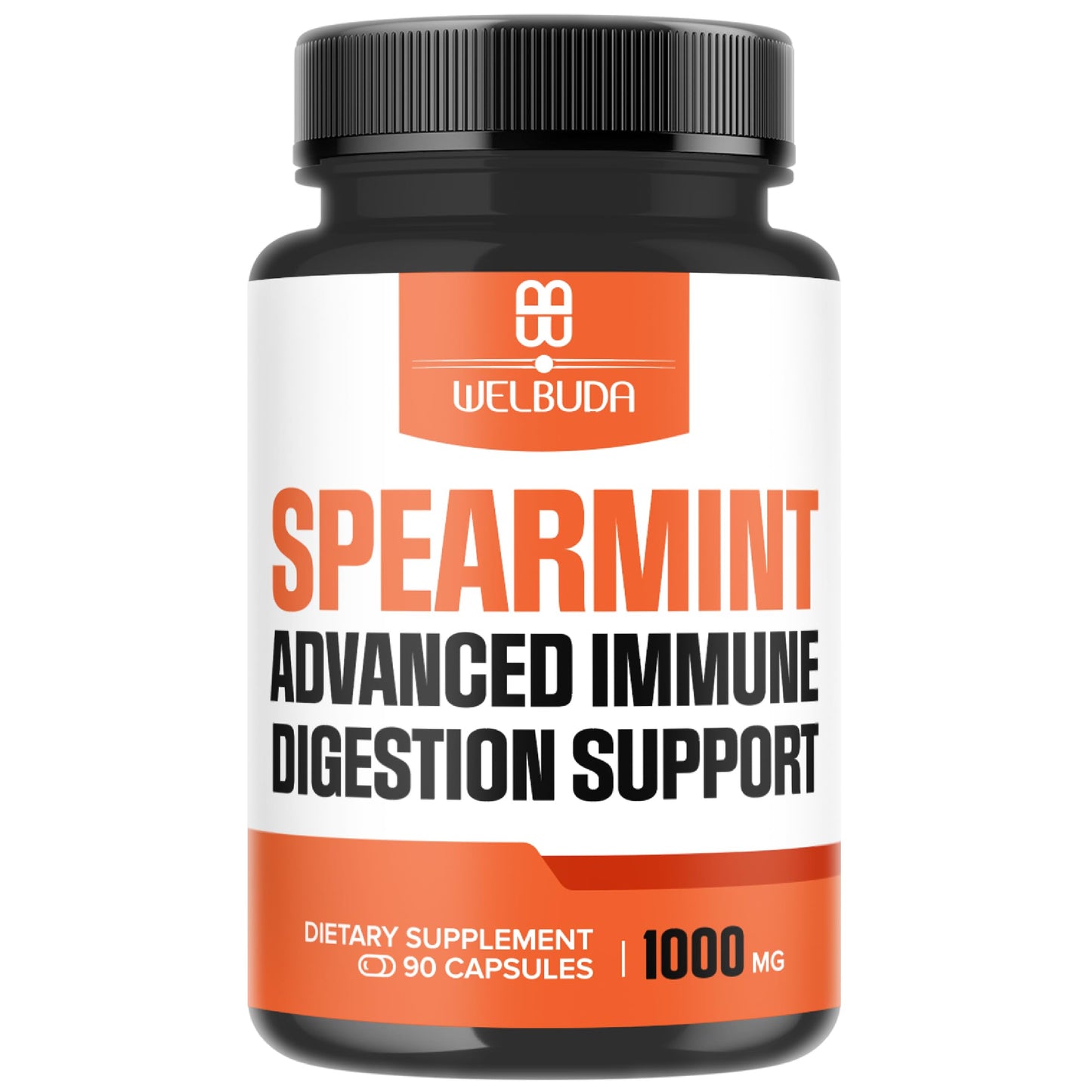 WELBUDA Spearmint Capsules with Elderberry, Echinacea, Berberine HCI, 90 Veggie Capsules