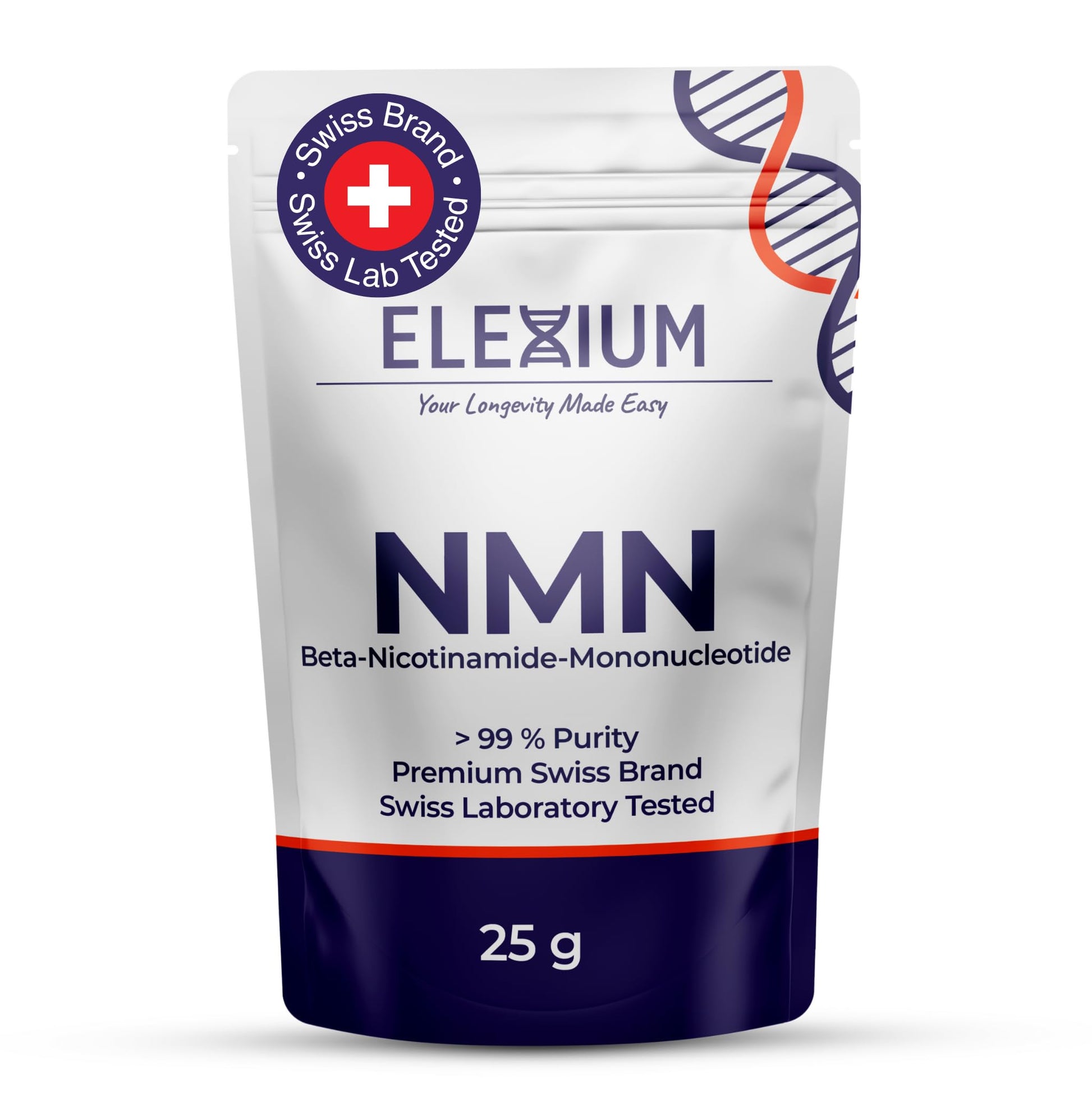 ELEXIUM Nicotinamide Mononucleotide NMN Supplement Powder 0.88 oz