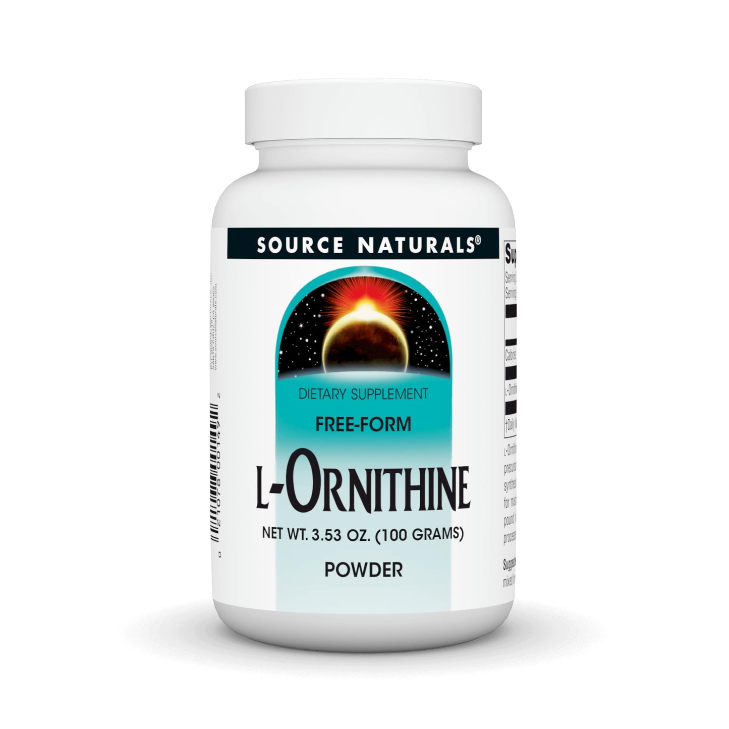 Source Naturals L-Ornithine Free Form Amino Acid Powder 3.53 Ounce