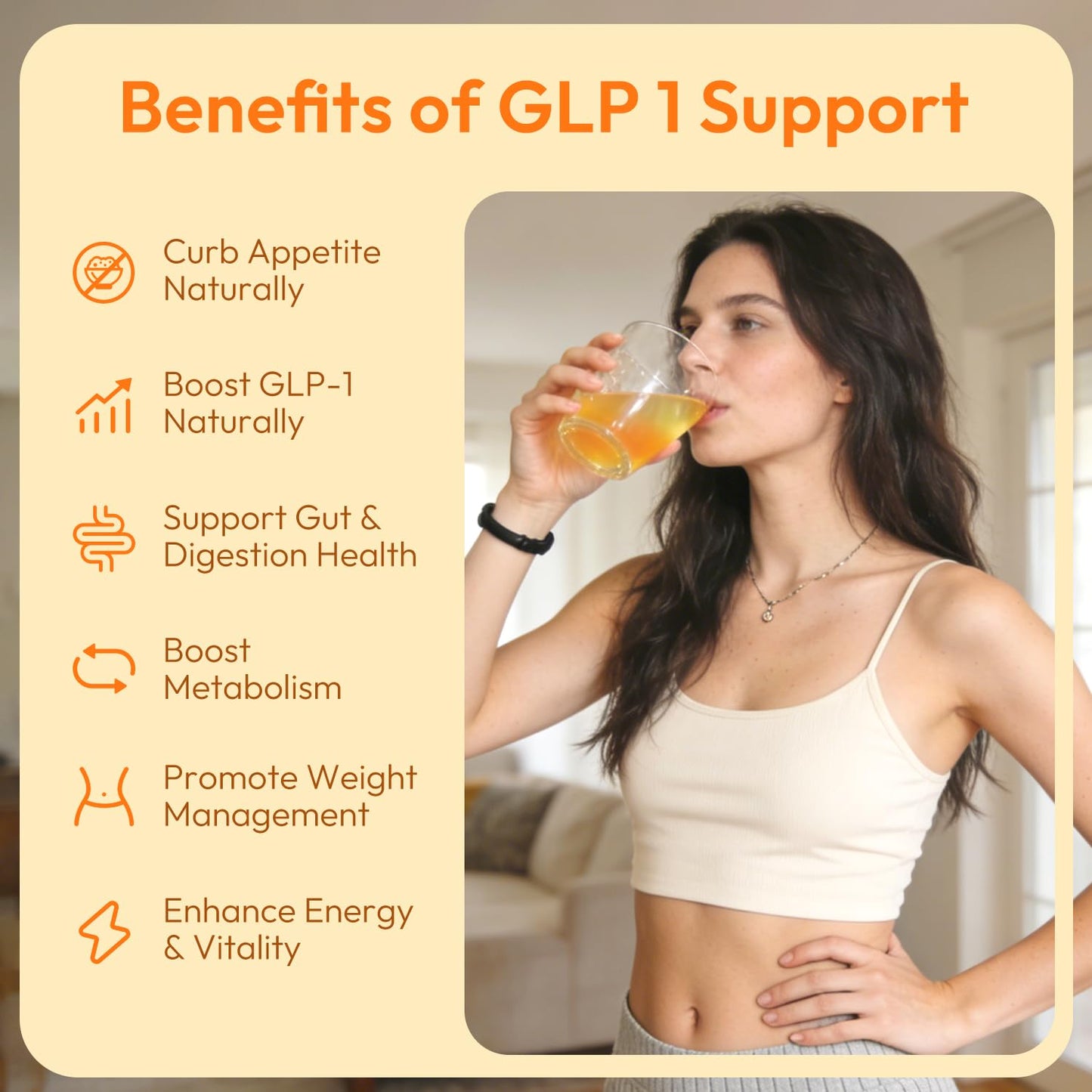 LOTFLY GLP-1 Supplement 15-in-1 Complex Probiotic Powder, Appetite Suppressant and Metabolism Booster, 30 Sticks