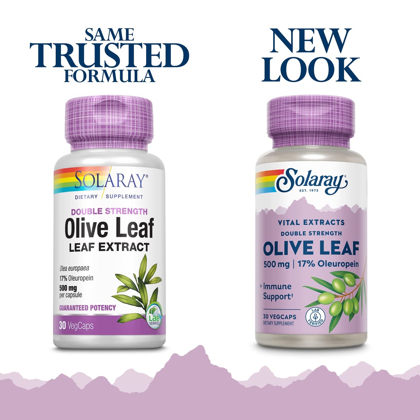 SOLARAY Olive Leaf Extract Double Strength 500mg Capsule, 30 Count