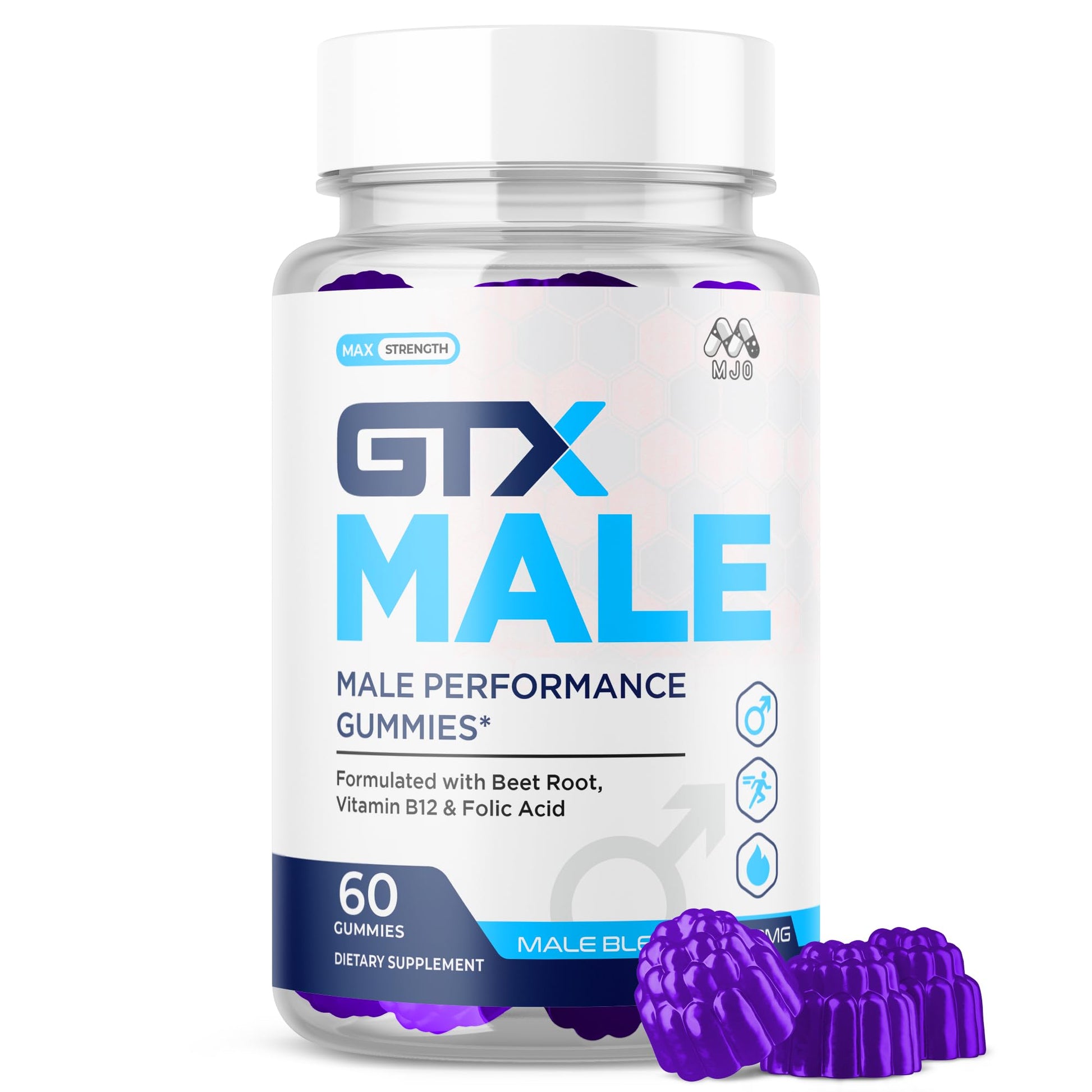 MJO GTX Male Gummies, 60 Count