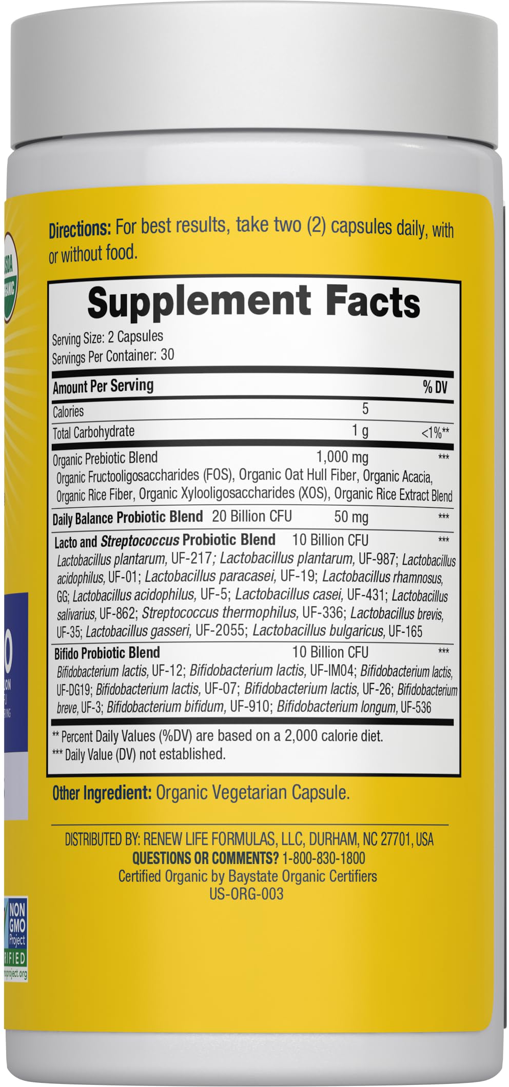 Renew Life Daily Balance Probiotic Capsule 60 Count