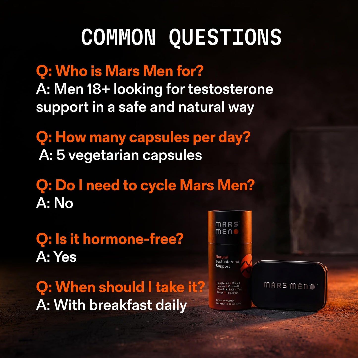 MARS MEN Testosterone Booster for Men 150 Capsules