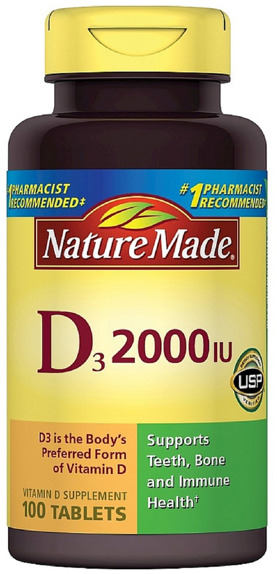 Nature Made Vitamin D3 2000 IU Tablets 1100