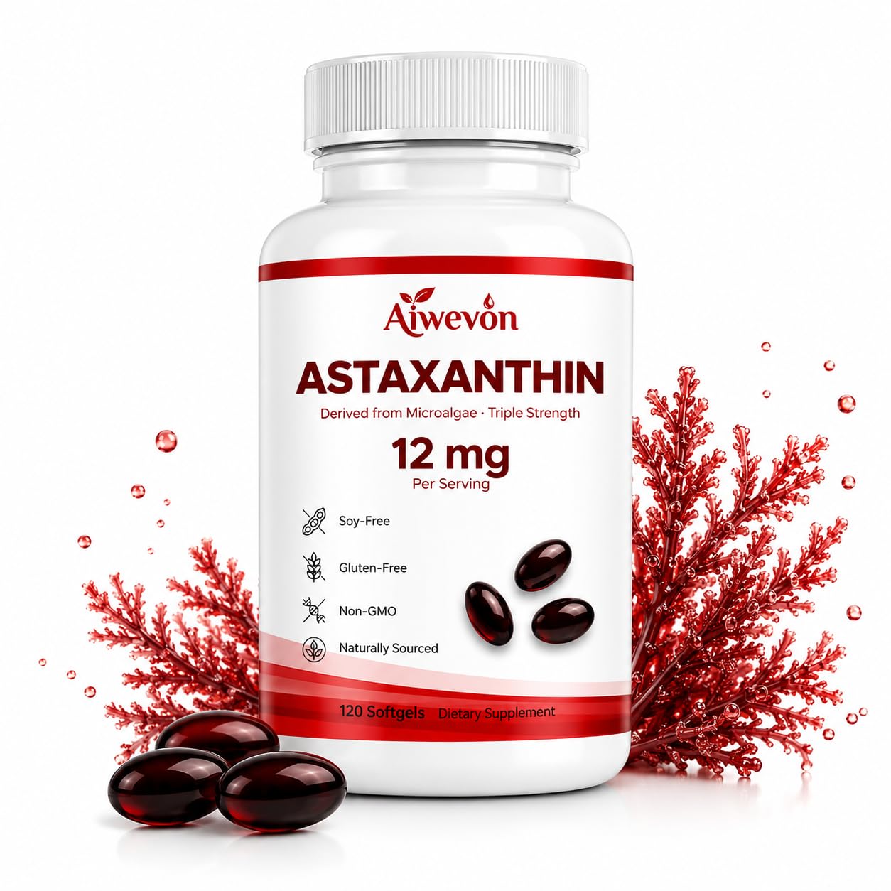 Aiwevon Astaxanthin Softgels 120 Count