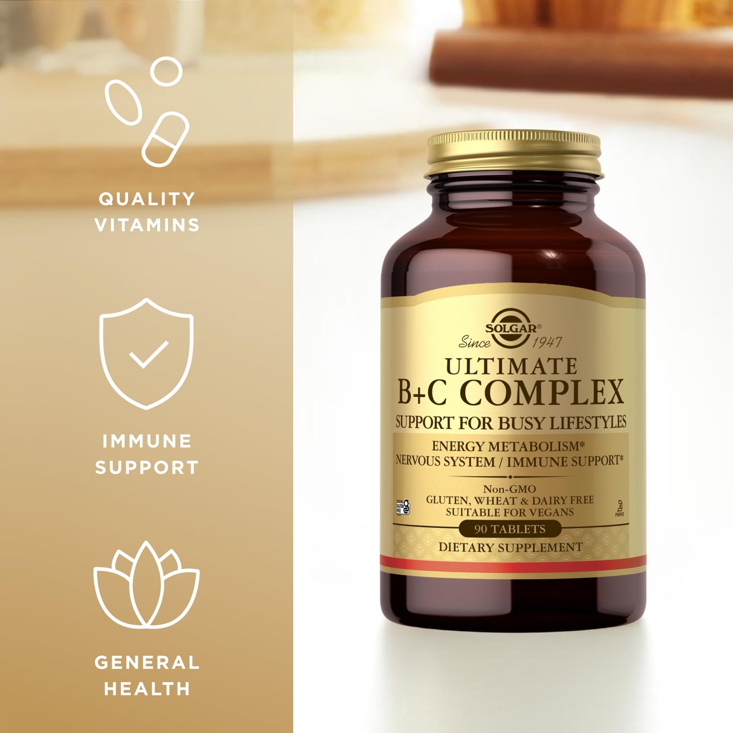 Solgar Ultimate B+C Complex Stress Formula Tablet 90 Tablets