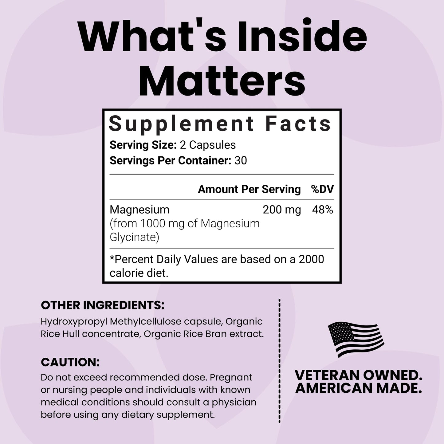 Luma Nutrition Magnesium Glycinate 1000mg Capsules, 60 Count