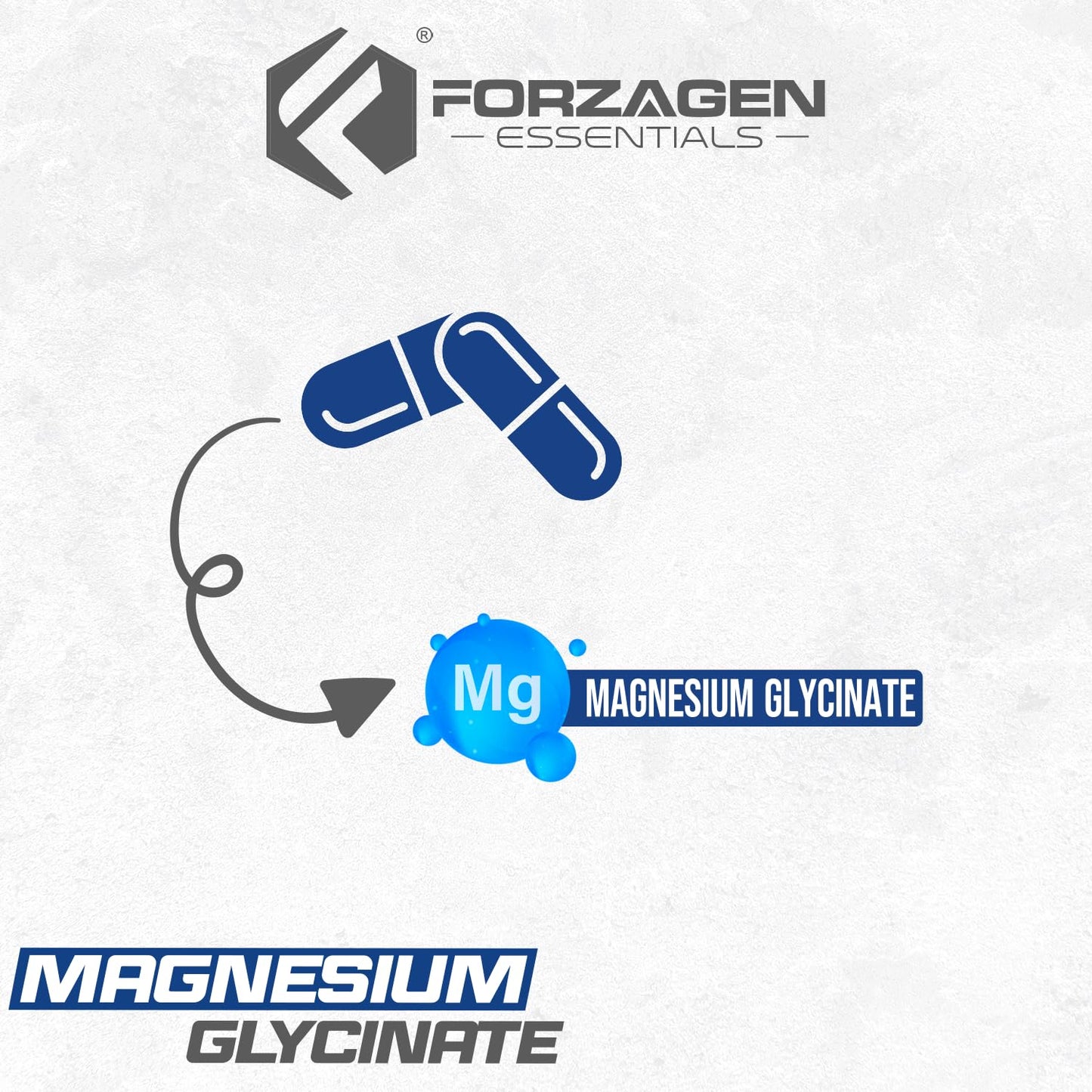 Forzagen Magnesium Glycinate Capsule, 500mg, 120 Capsules