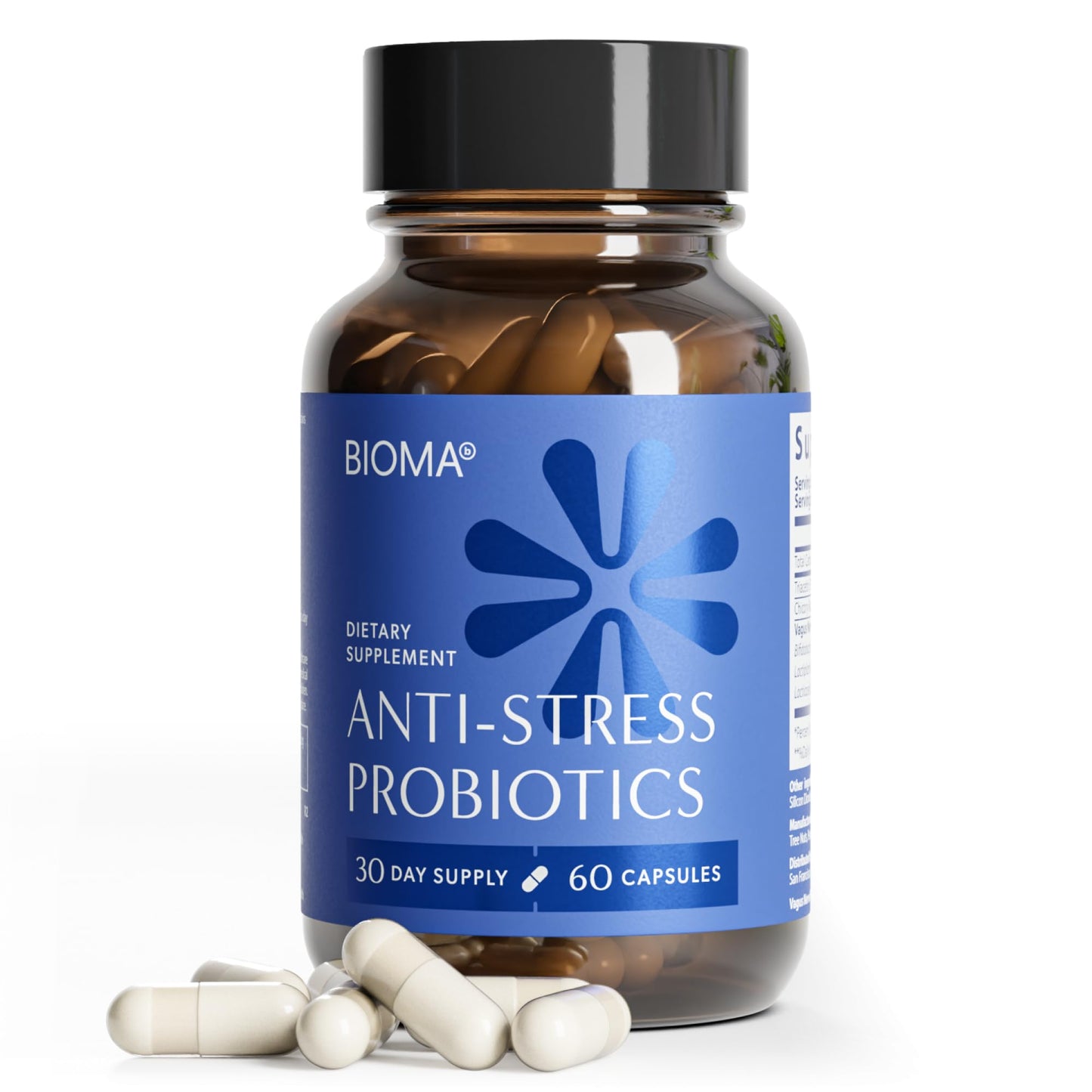 BIOMA Anti-Stress Probiotics Capsules 60 Count