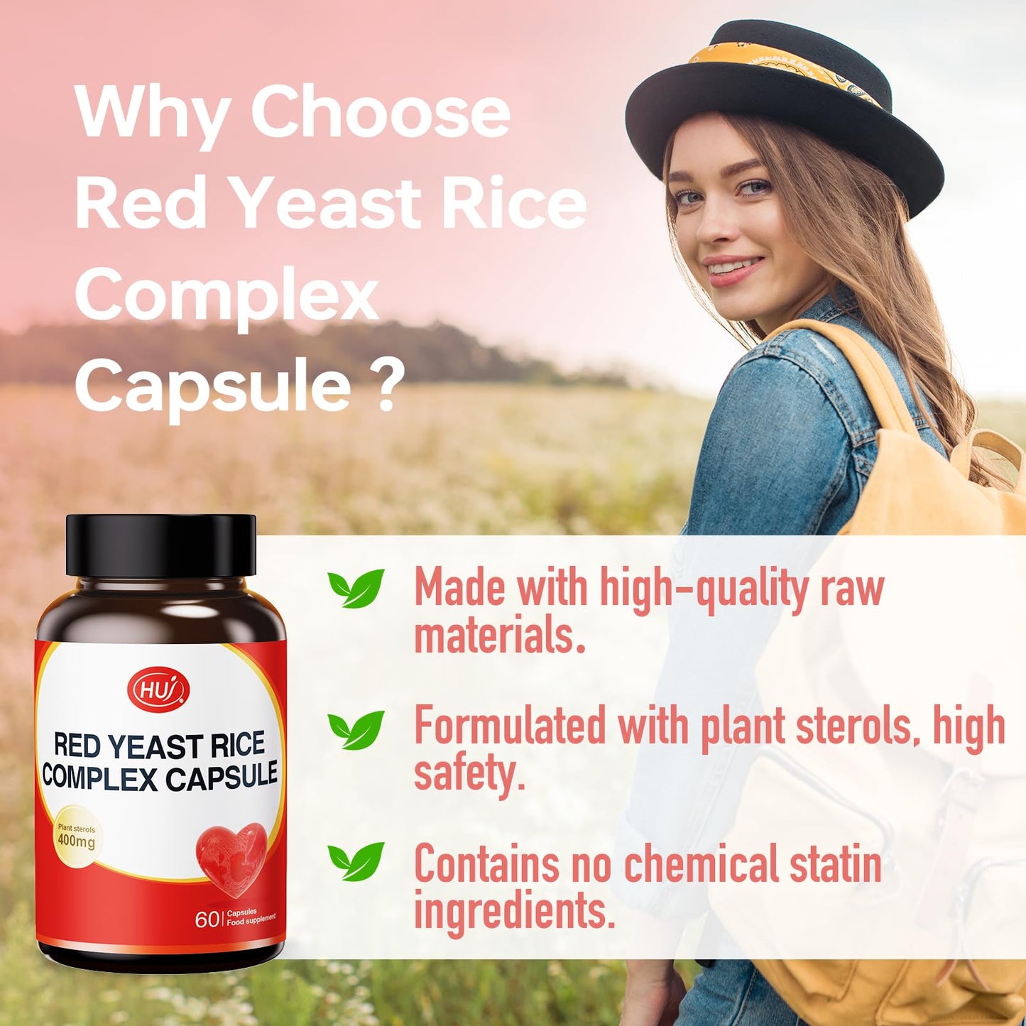 HUJ Red Yeast Rice Complex Capsule 60 Capsules