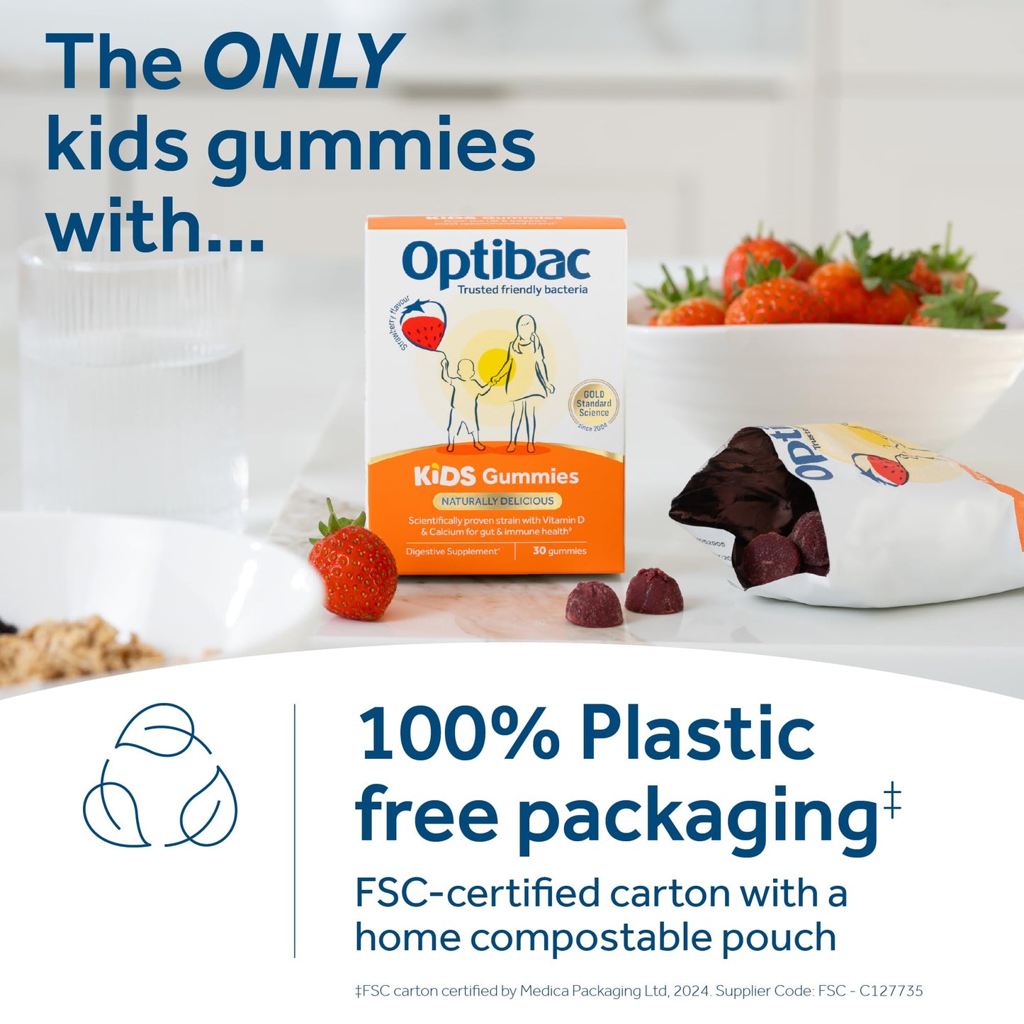 Optibac Probiotics Kids Probiotics Gummies 30 Count