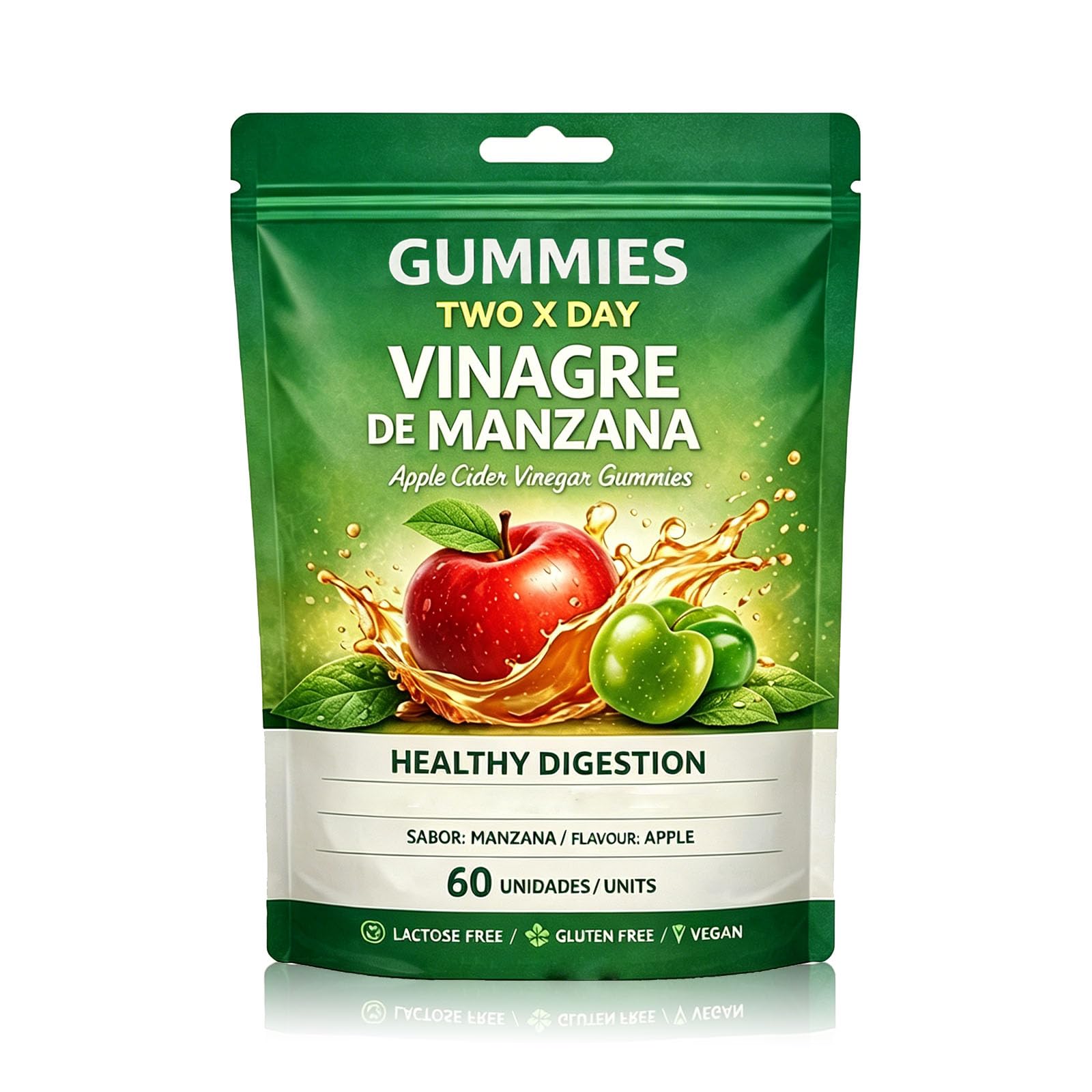 AQILUN Apple Cider Vinegar Gummies with The Mother 60 Count