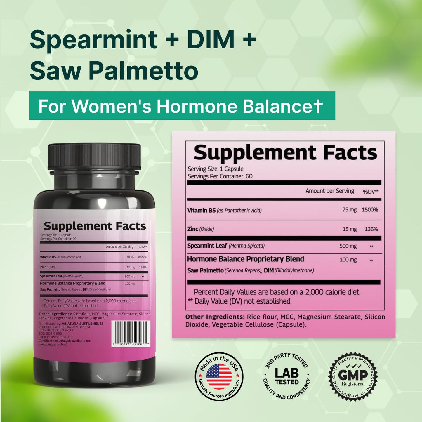 VINATURA Spearmint Capsules 60 Capsules