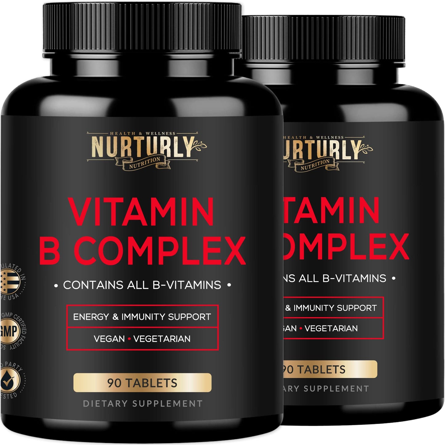 NURTURLY Vitamin B Complex Tablets, 180 Tablets