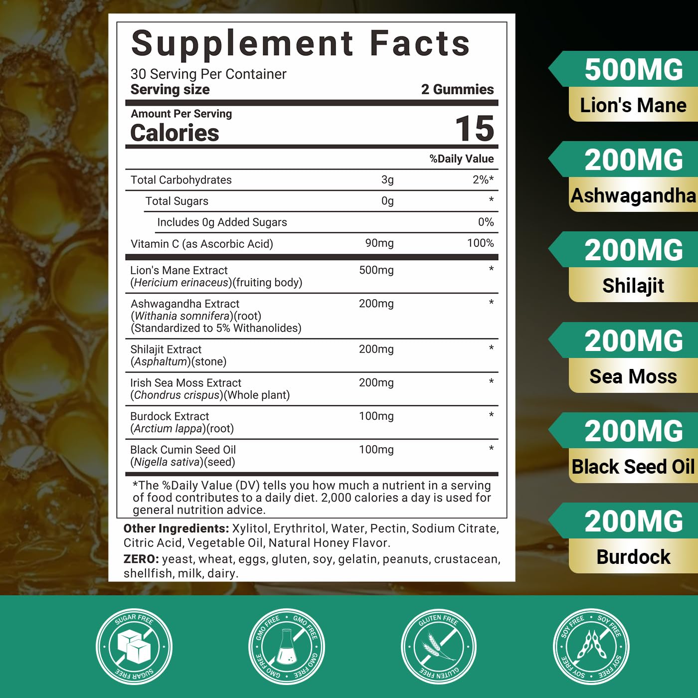 Wiszeen Ashwagandha Gummies 60 Count