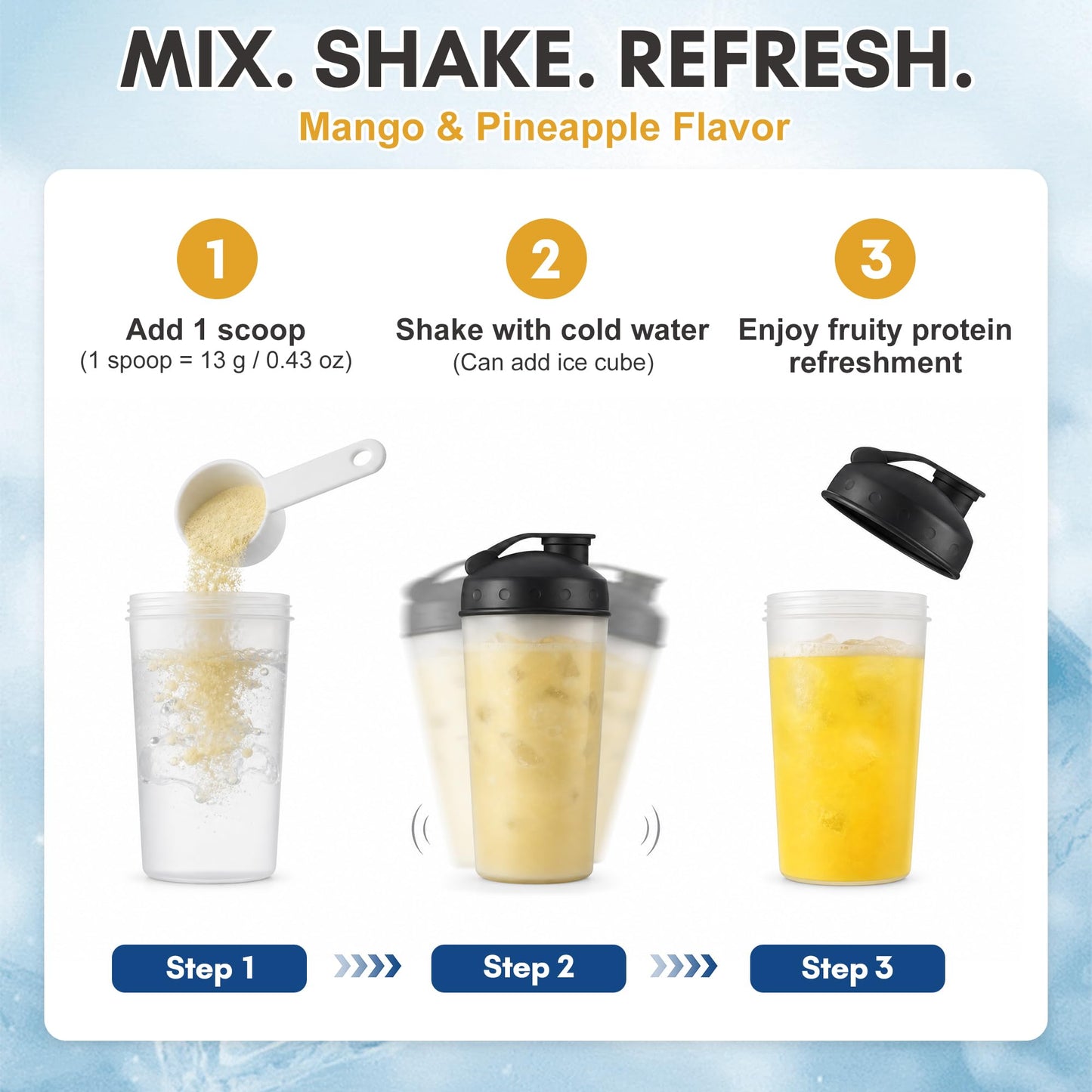 StressXcel Clear Protein Drink Refresher Powder 13