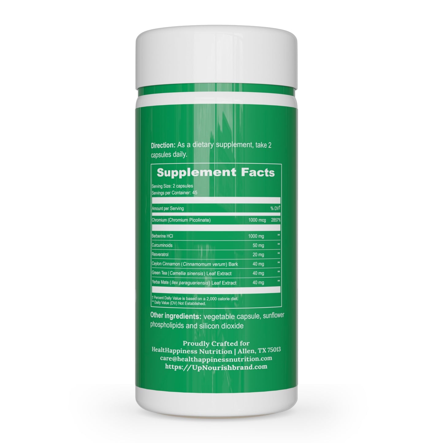 UpNourish Liposomal Berberine Supplement 90 Capsules