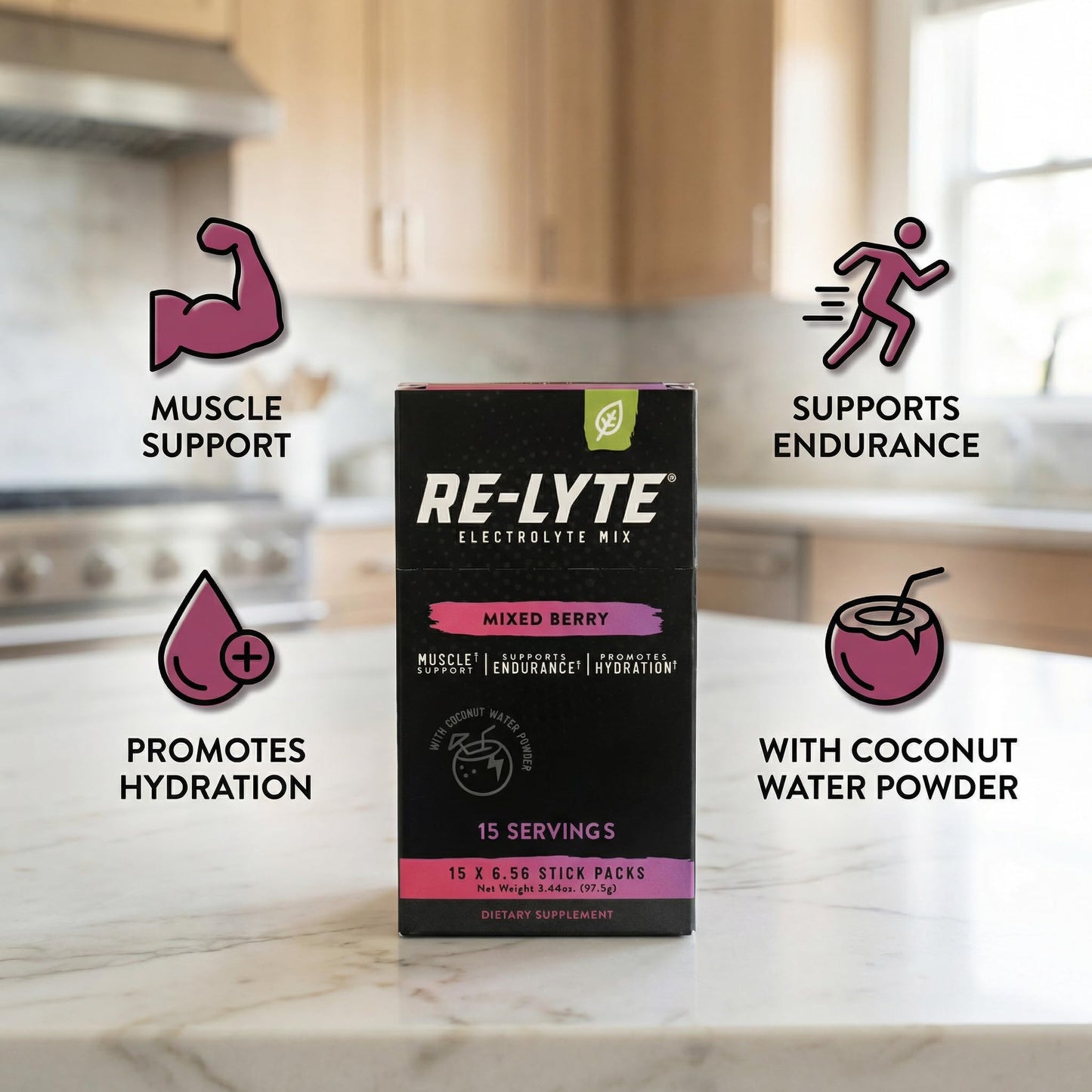 GROVE Relyte Electrolyte Mix Berry Powder 3.44 oz