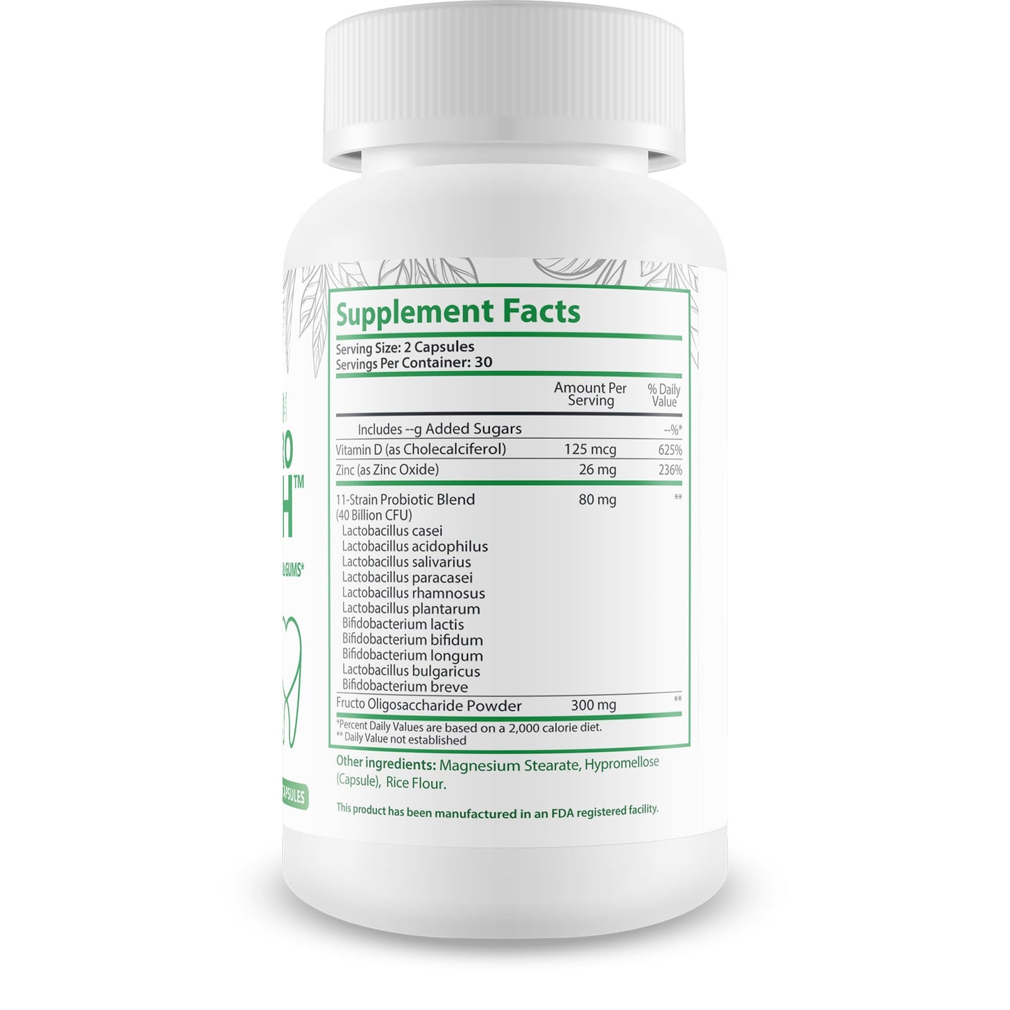 Happy Health Marketplace Gum Genics Pro Mouth Probiotic Capsules, 60 Count