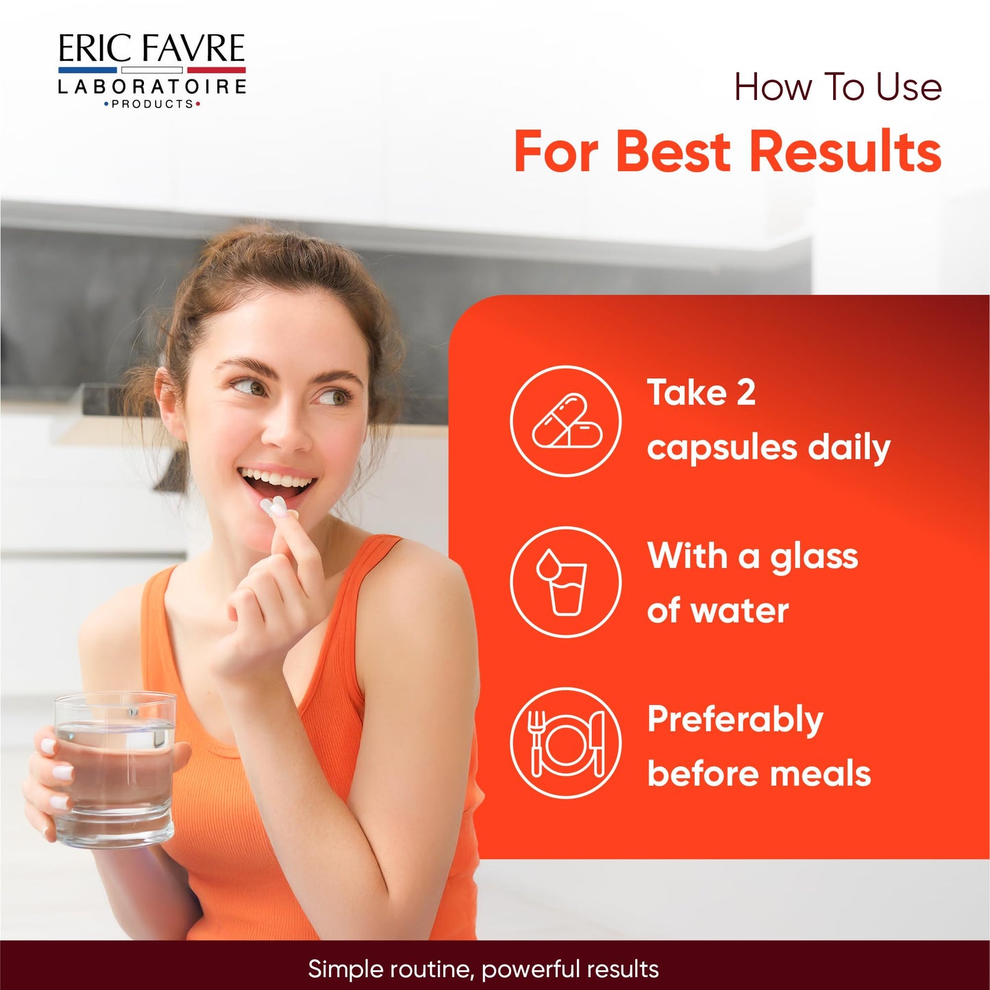 ERIC FAVRE Probiotics for Women Digestive Health – Triple Action with Prebiotics and Postbiotics, Reduces Bloating & Gas – Vegan Probiotic Capsules, 30 Capsules