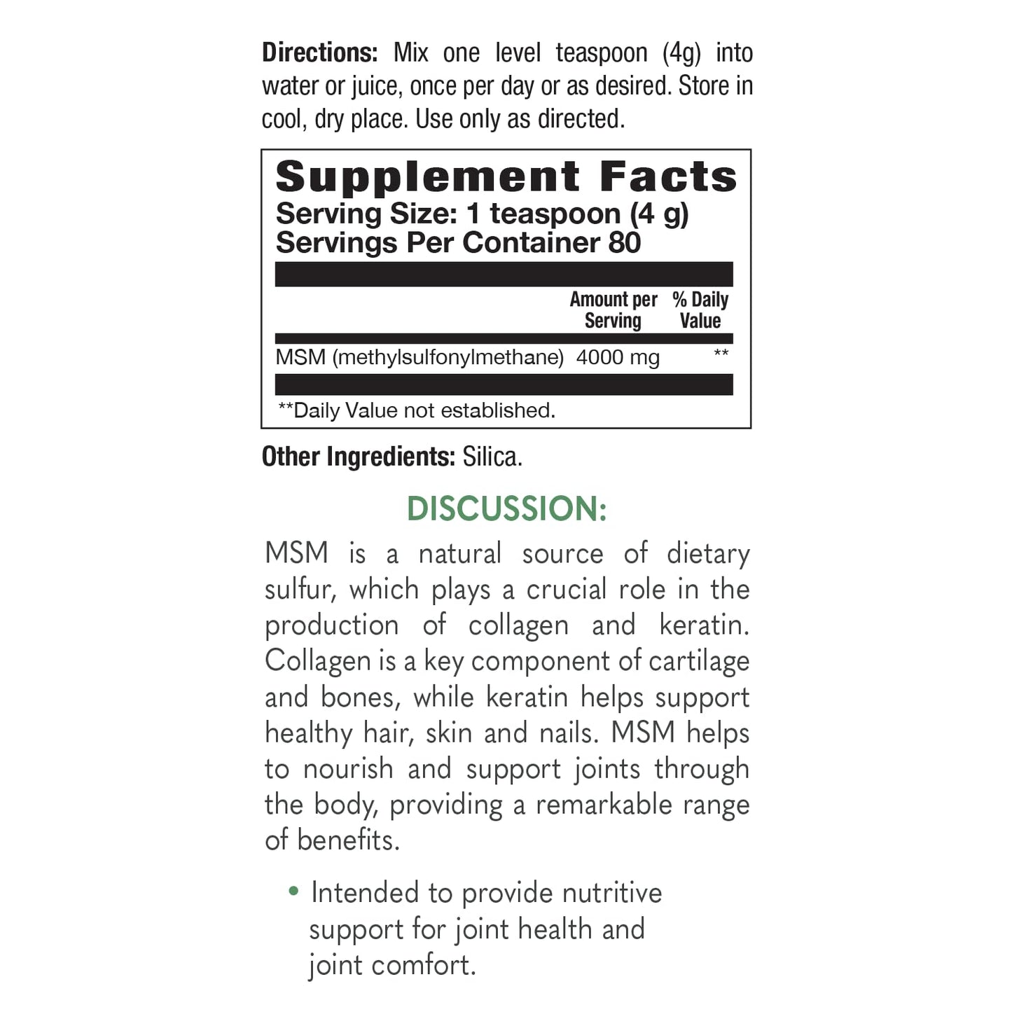 Natural Balance MSM Powder 320 g