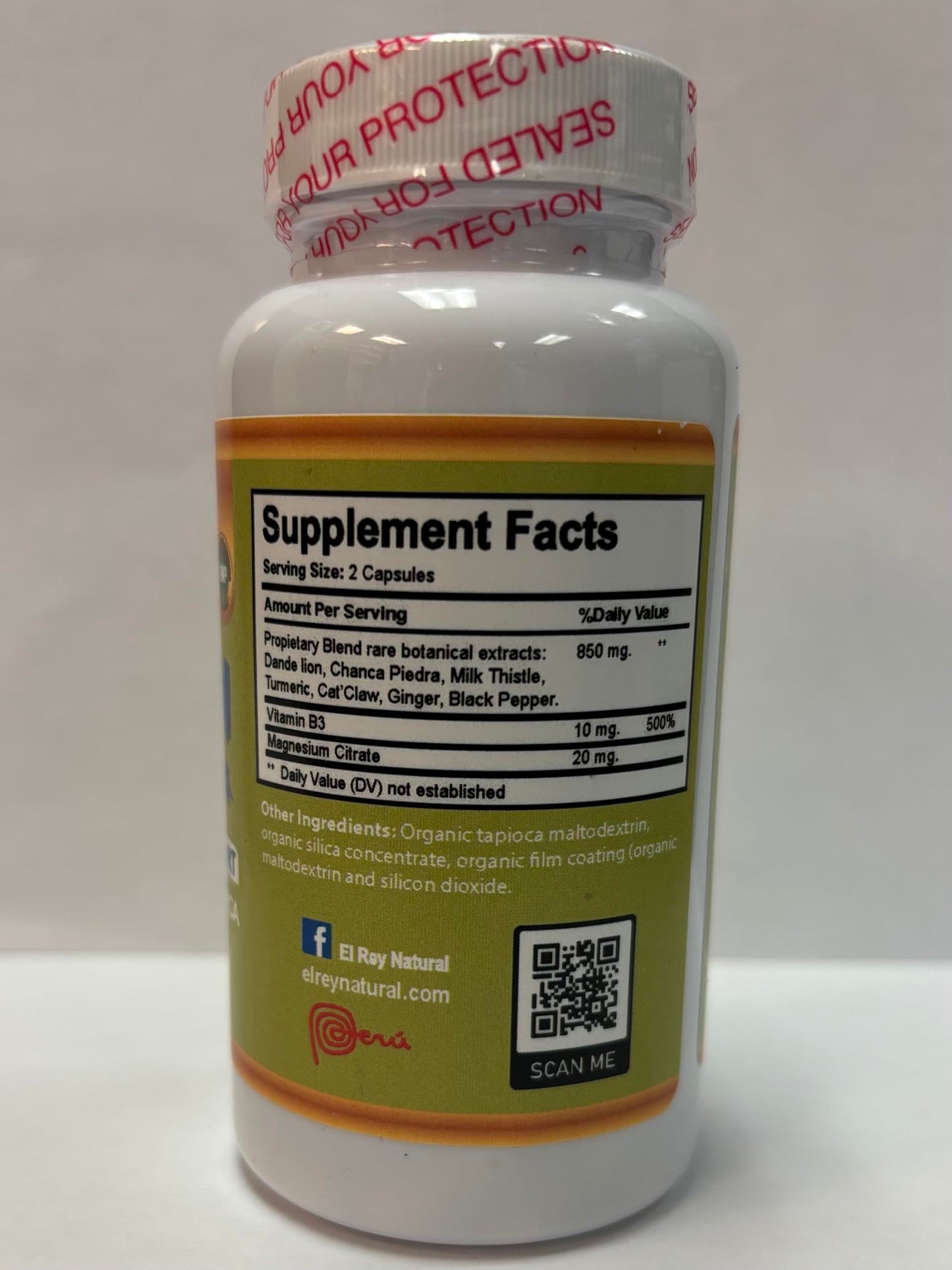 Productos Naturales El Rey Riñoson El Rey (1000 mg of Herbal Blend for Kidney) Capsule 1 Count