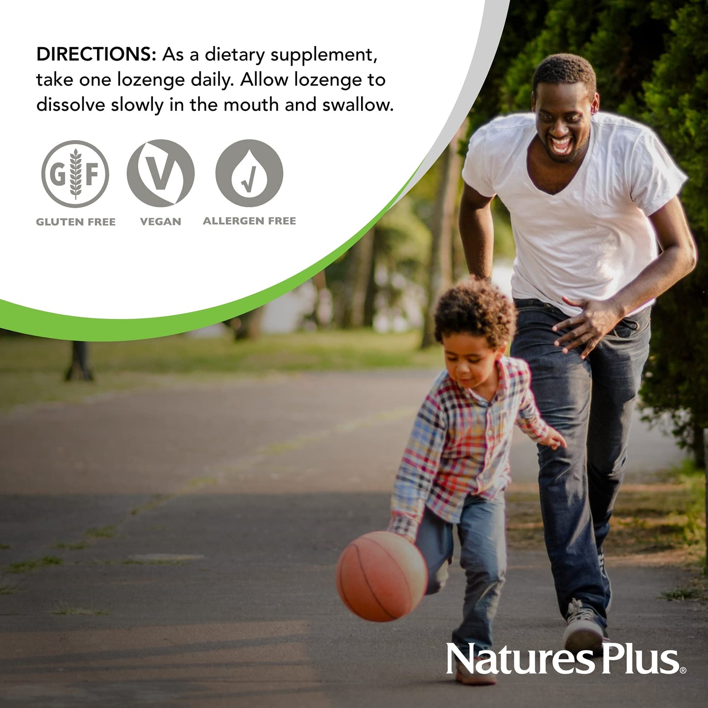 NaturesPlus Vitamin B12 1000 mcg Lozenges, 30 Count