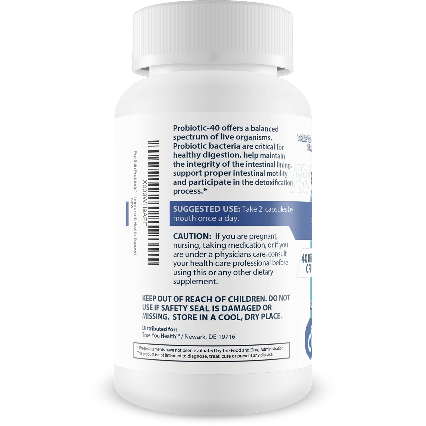 True You Health Pro Skin Probiotic Capsule, 60 Count